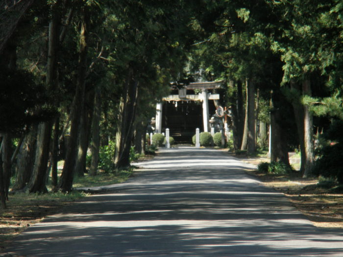 神社への道